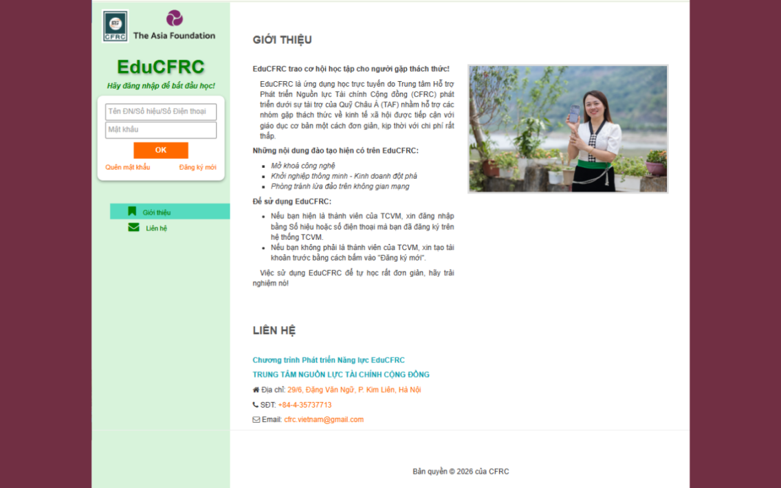 CFRC chạy thử nghiệm ứng dụng học trực tuyến EduCFRC